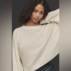 Maeve Cream Cowl Neck Sweater